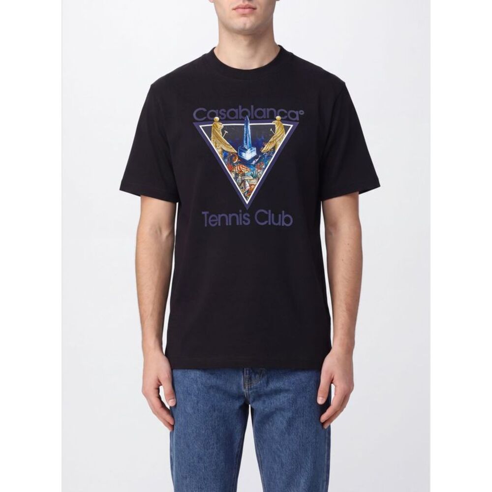 Casablanca Men Casablanca Graphic Print Organic Cotton Crewneck T-Shirt